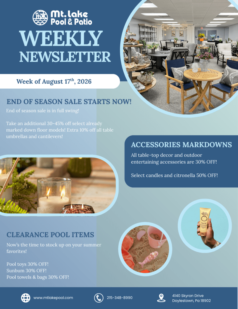 8/17 Mt. Lake Pools Weekly Newsletter